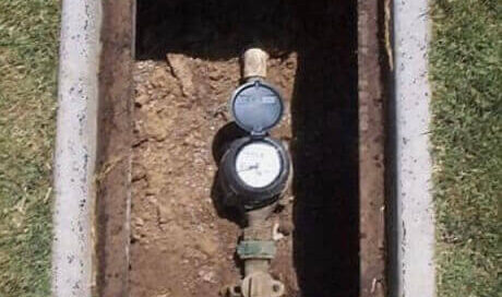 a water meter exterior of house can be used to detect a plumbing leak