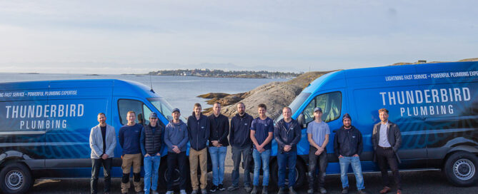 Thunderbird Plumbing Team Members and vans